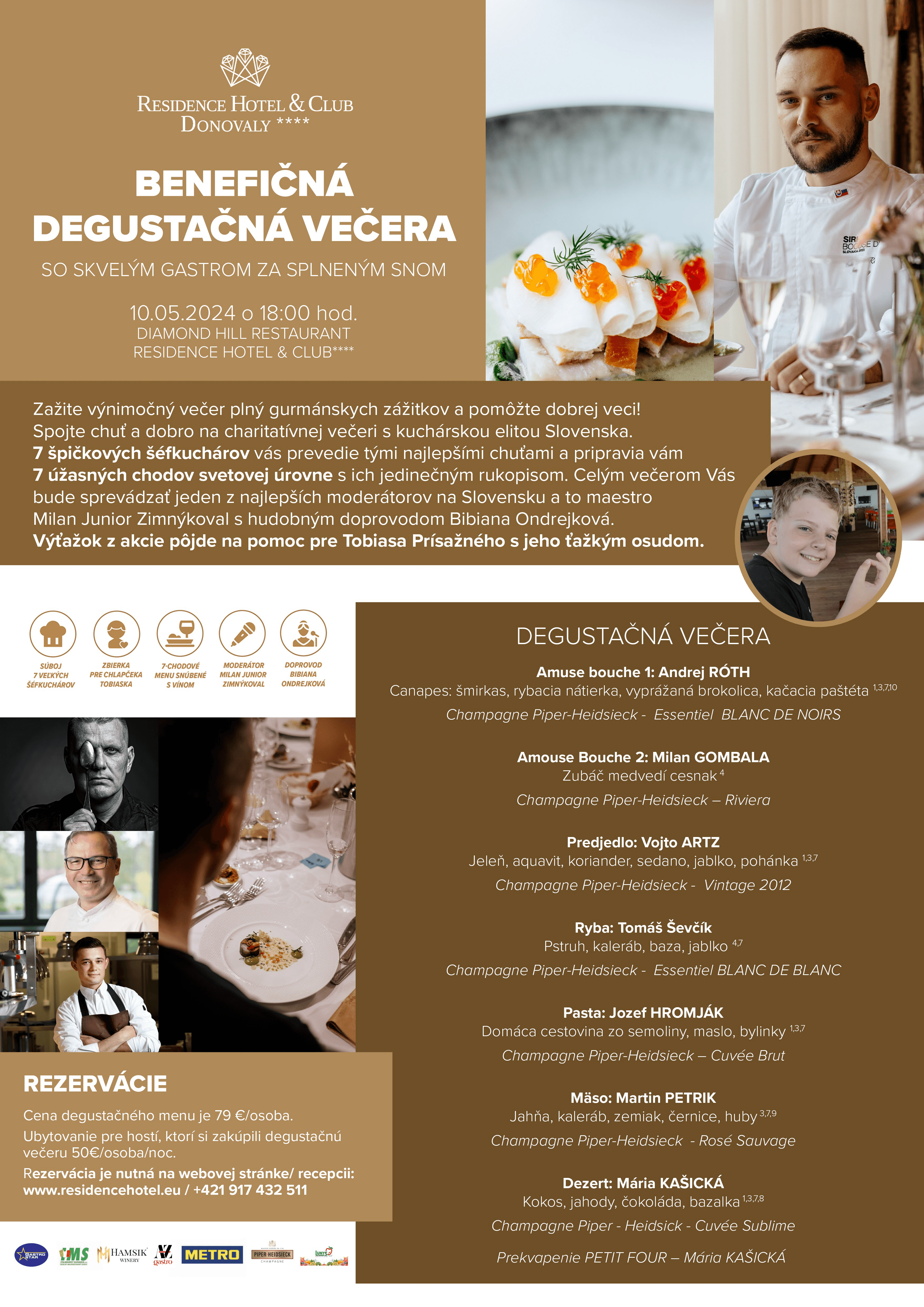 Benefičná Degustačná Večera so Skvelým Gastrom za Splneným Snom