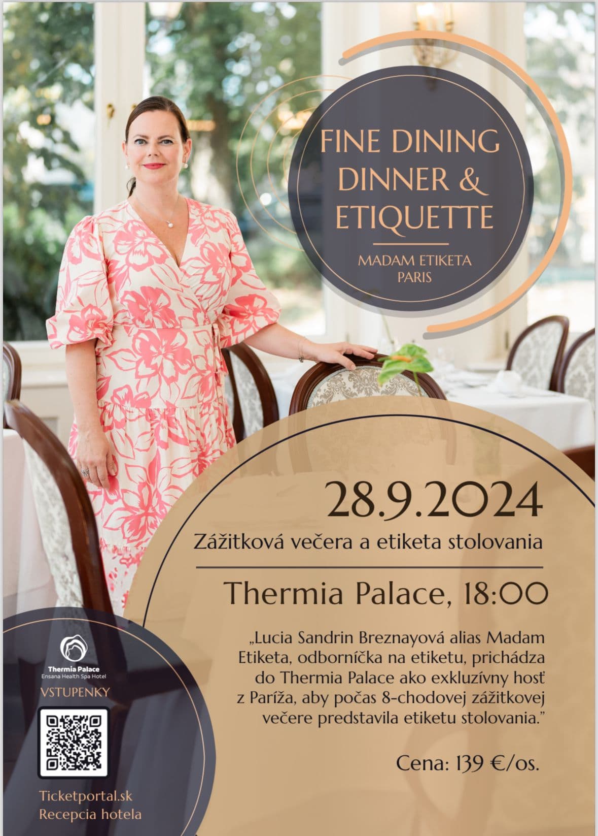 Exkluzívny fine-dining spojený s masterclassom etikety v Hoteli Thermia Palace*****